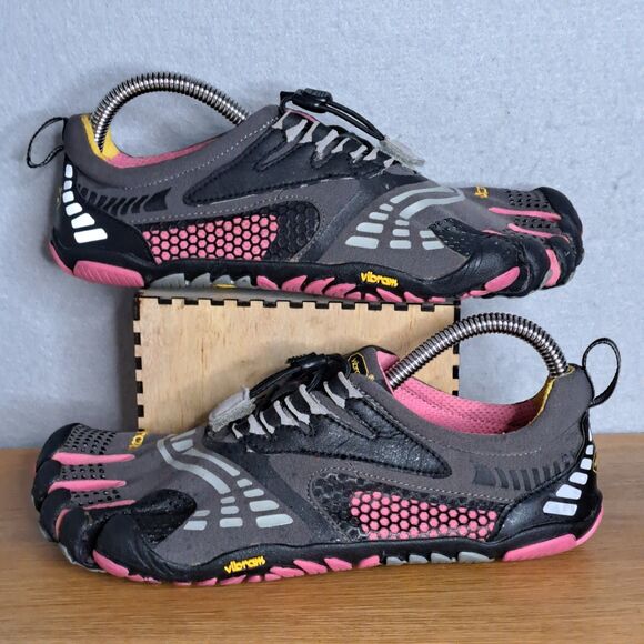 Vibram FiveFingers KMD LS Women’s 8 (EU 39) Gray Black Pink Minimalist Shoes - Picture 4 of 11